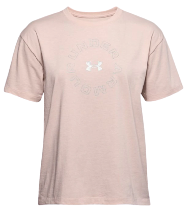 Koszulka damska z bawełny UNDER ARMOUR 1358657 różowa