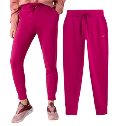 Spodnie damskie 4F dresowe SPDD351 ciemny róż