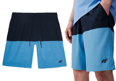 Spodenki plażowe 4F M025 Szorty kąpielowe niebieskie