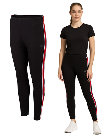 Legginsy damskie 4F LEG012 getry wysoki stan czarne
